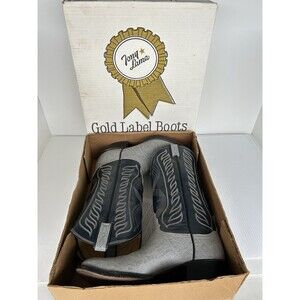Vintage Tony Lama 8056 Antelope Leather Western Cowboy Boots USA Size 7